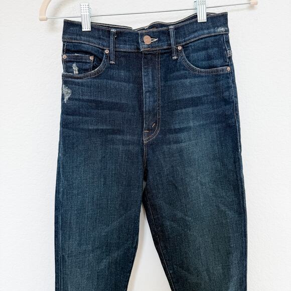 Mother Jeans Womens Sz 27 The Swooner High Rise Distressed Skinny Casual Street - Picture 2 of 8